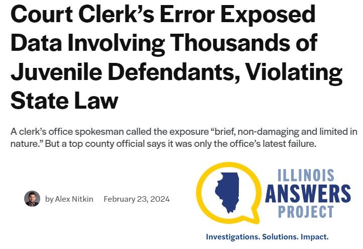 Headline and byline from the Illinois Answers Project